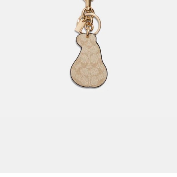 Coach corner zip sig. canvas wristlet w/pear. Khaki chalk multi.match 🔑 ring - Picture 6 of 7